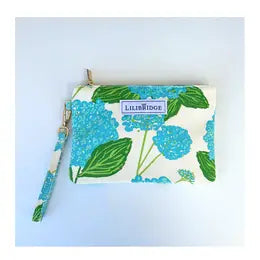 Hydrange Blue Lilibridge Wristlet