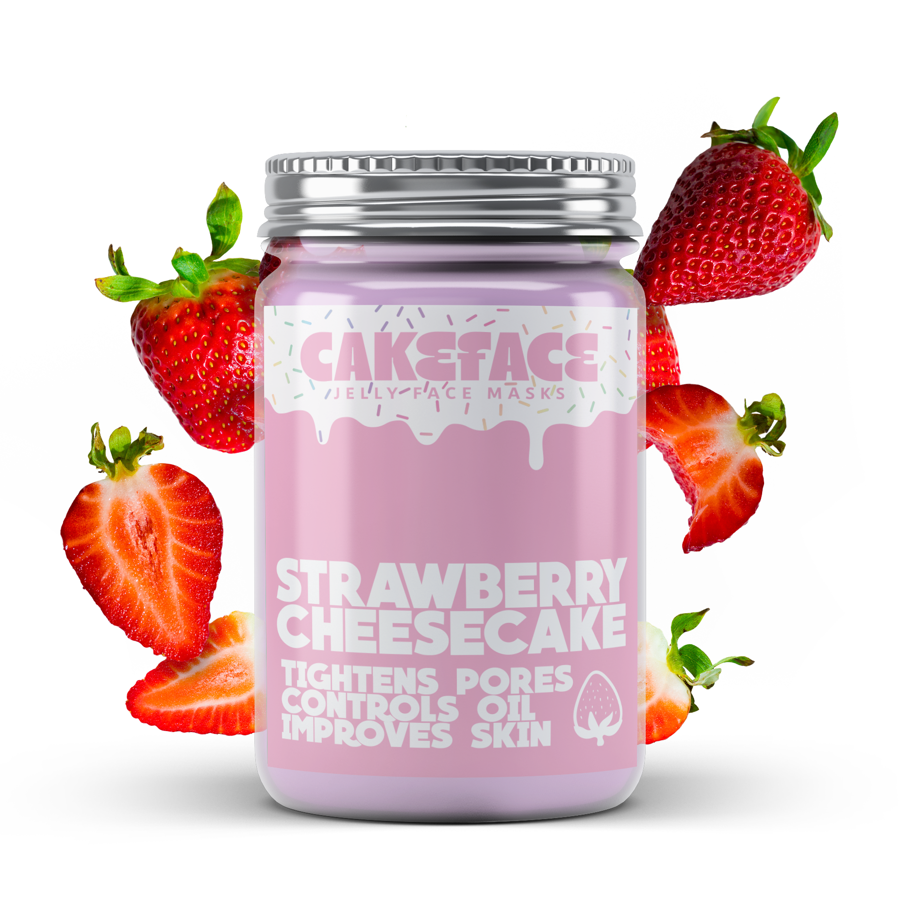 Strawberry Cheesecake Jelly Face Mask - Cake Face Beauty product image