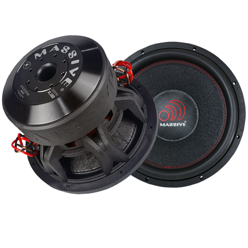 HIPPOXL122 12 inch Subwoofer 2000 Watts RMS Dual 2 Ohm 3" V.C. Mega