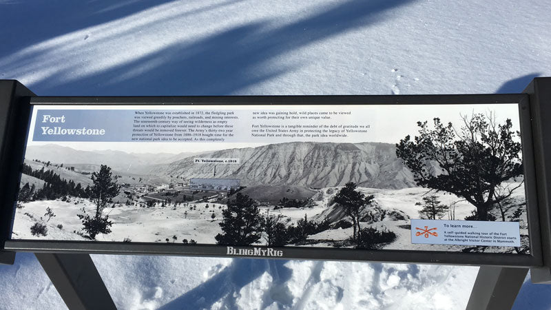 Fort Yellowstone sign from Upper Terrace trail
