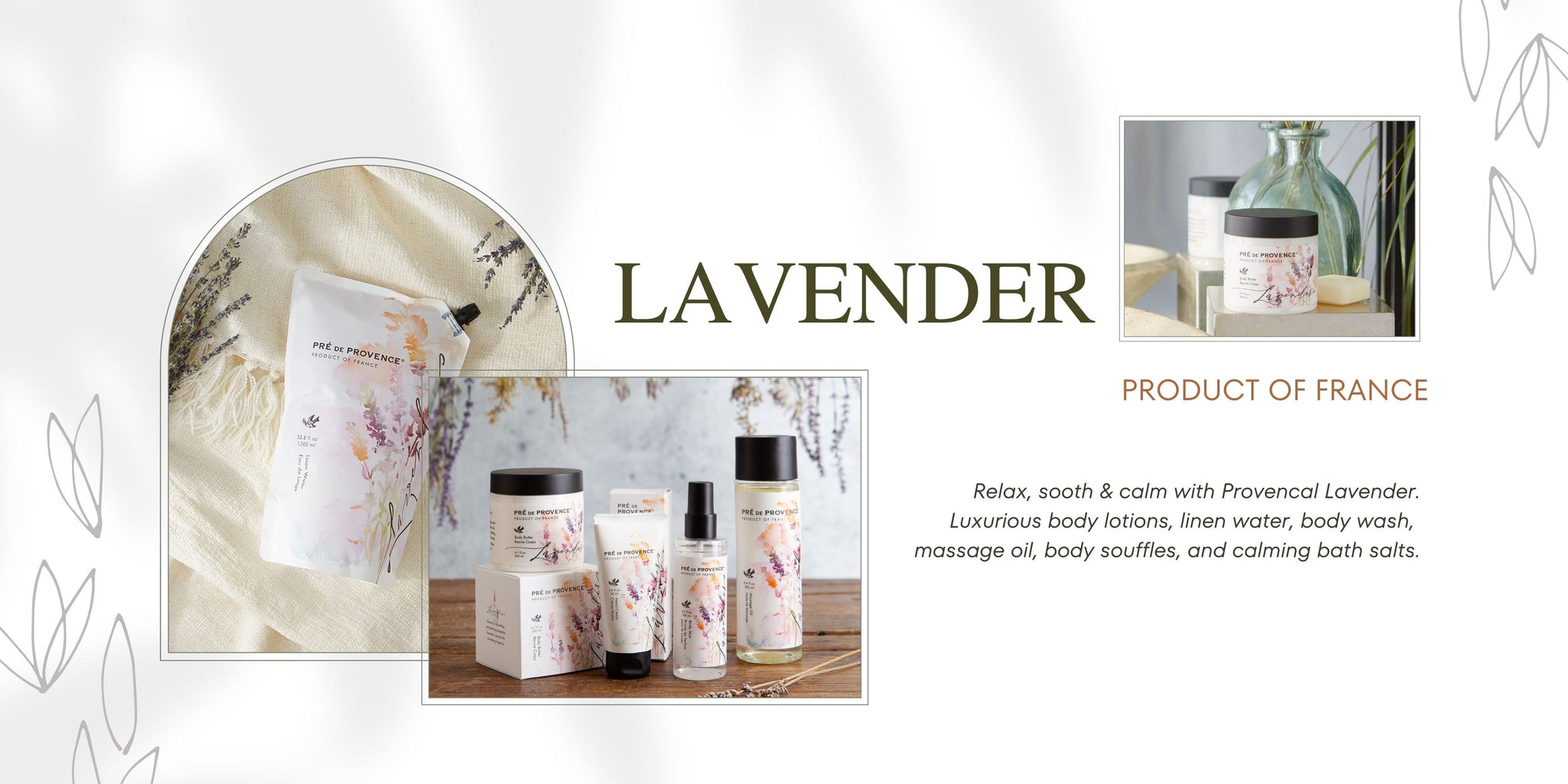lavender bath and body products and gifts