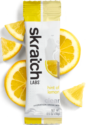 Skratch Labs Clear hint of Lemon single serve from RacedayFuel Canada