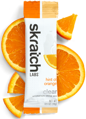 Skratch Labs Clear hint of Orange single serve from RacedayFuel Canada