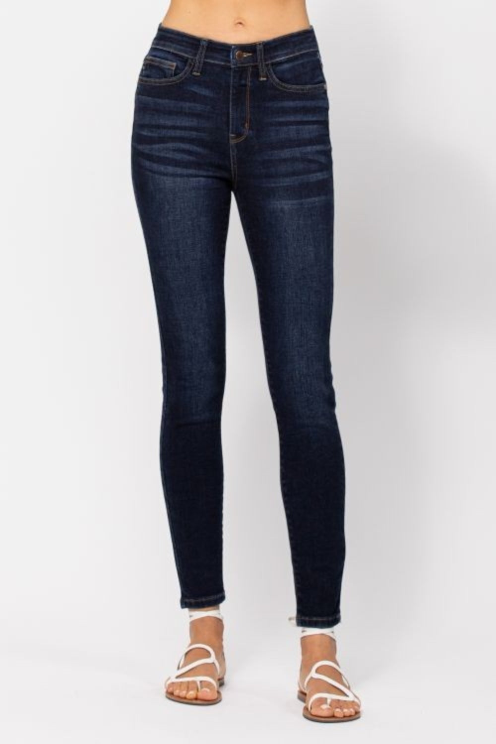 Judy Blue Full Size High Waist Handsand Skinny Jeans - Picture 7 of 7