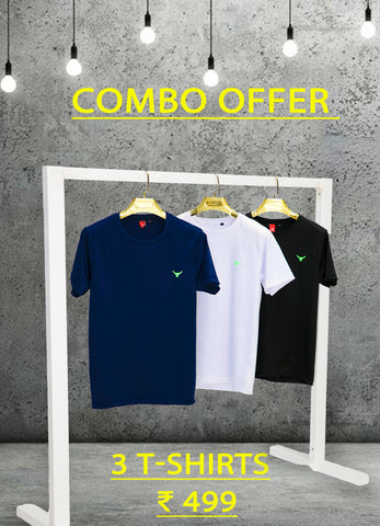 3pcs combo t-shirt for boys and mens online with solo bull