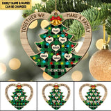 Christmas Family Tree, Together we make a family Personalized Shaped Ornament