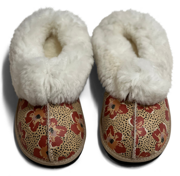 Floral Resort  Sheepswool Mules