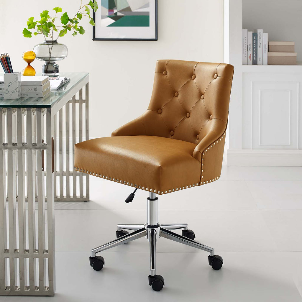 tan swivel desk chair