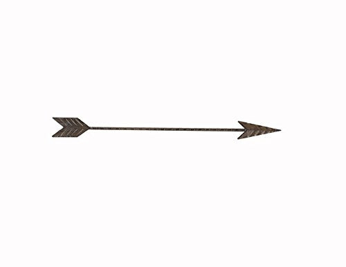 18" x 0.5" x 1.5" Metal Wall Arrow - Brown