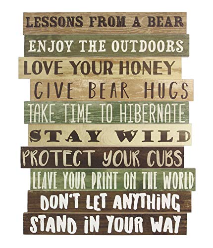 Wood Lesson from a Bear Wall Sign, Multi