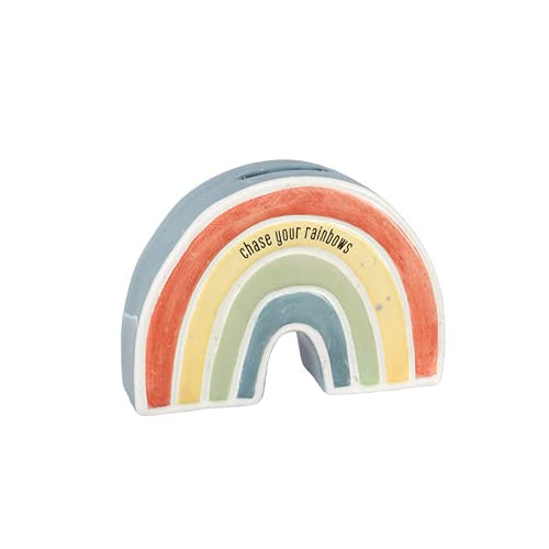 Rainbow Money Bank - Chase Your Rainbow Coin Bank, 5.5"