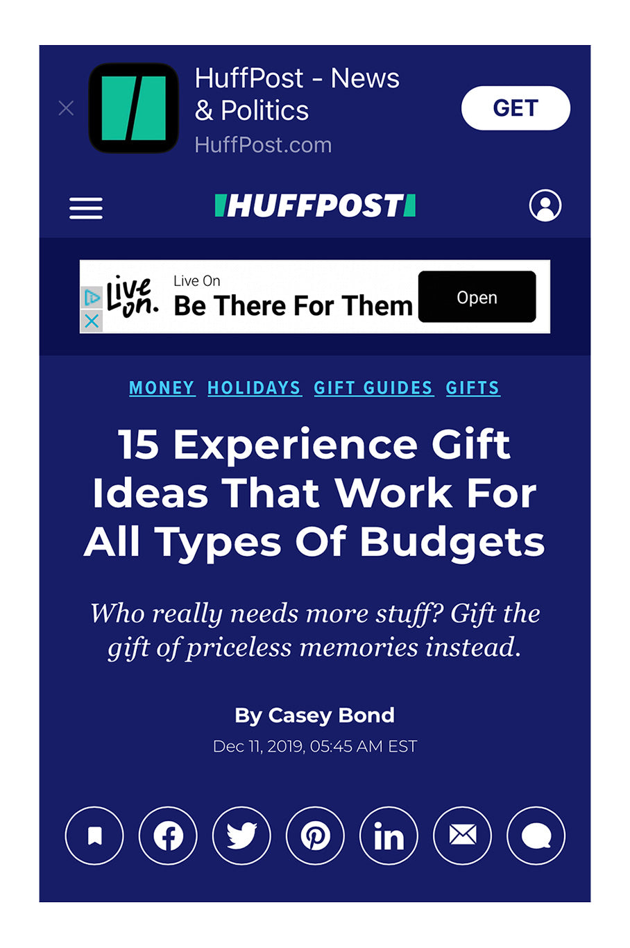 15 Experience Gift Ideas that work for all types of budgets, December 2019
