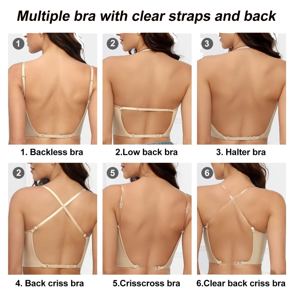 Dirie Strapless Clear Strap Backless Bra for Women Ghana