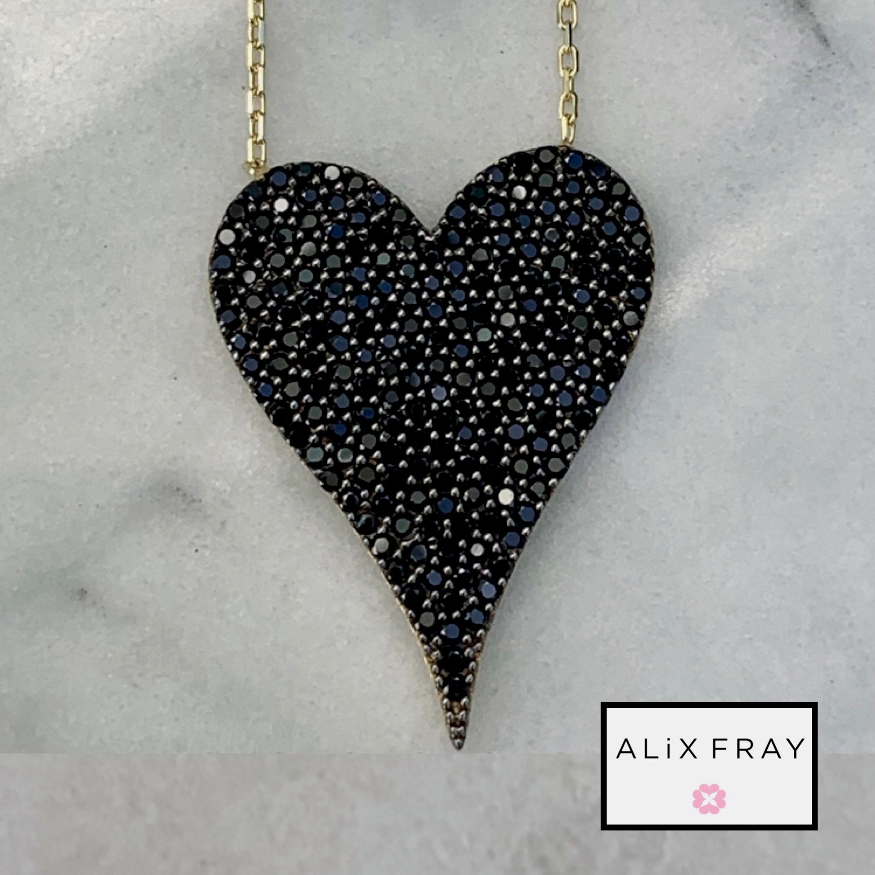 Black Heart Necklace