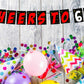 Cheers to 63 Birthday Banner for Photo Shoot Backdrop and Theme Party