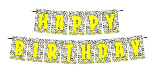 LV Theme Happy Birthday Decoration Hanging and Banner for Photo