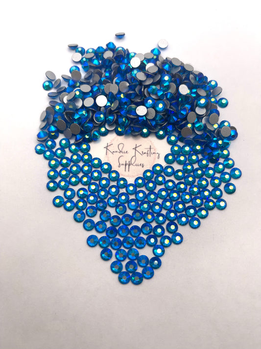 Blue Volcano glass rhinestones