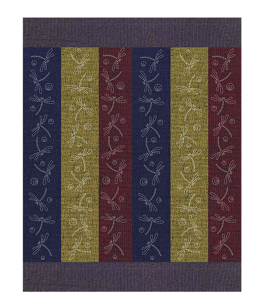 Sashiko Fabric - Pre-printed Sashiko Fabric - Asanoha - Dark Navy (Alm