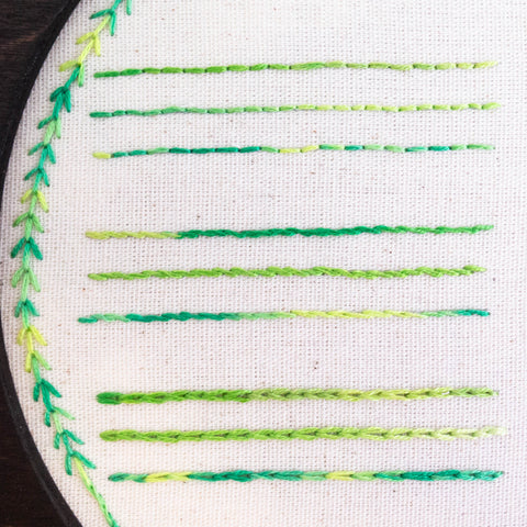 Line Stitches using Cosmo Seasons Floss