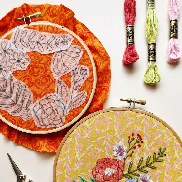 Stick & Stitch Embroidery Pattern Pack - Lemons & Floral – Snuggly