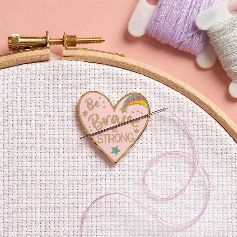 I Stitch Past My Bedtime Magnetic Enamel Needle Minder – Snarky