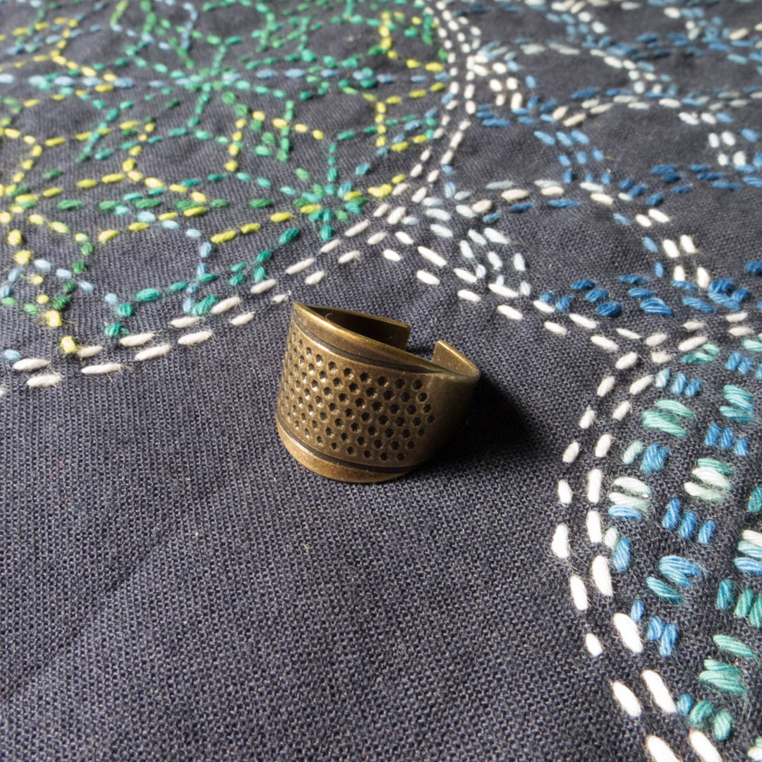 Metal Palm Thimble for Sashiko – Trapunto