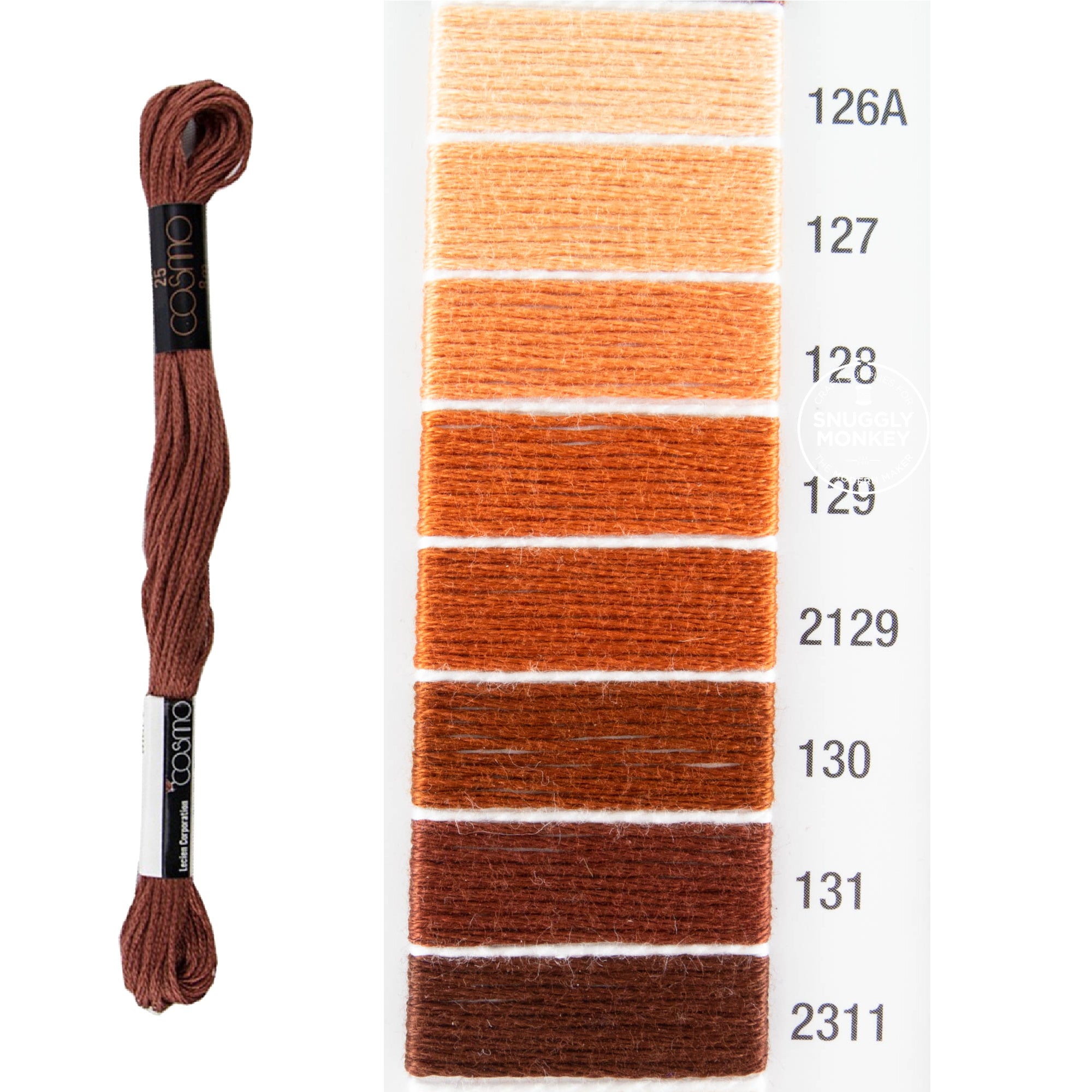 Cosmo Embroidery Floss - Brown (No. 1000-312)