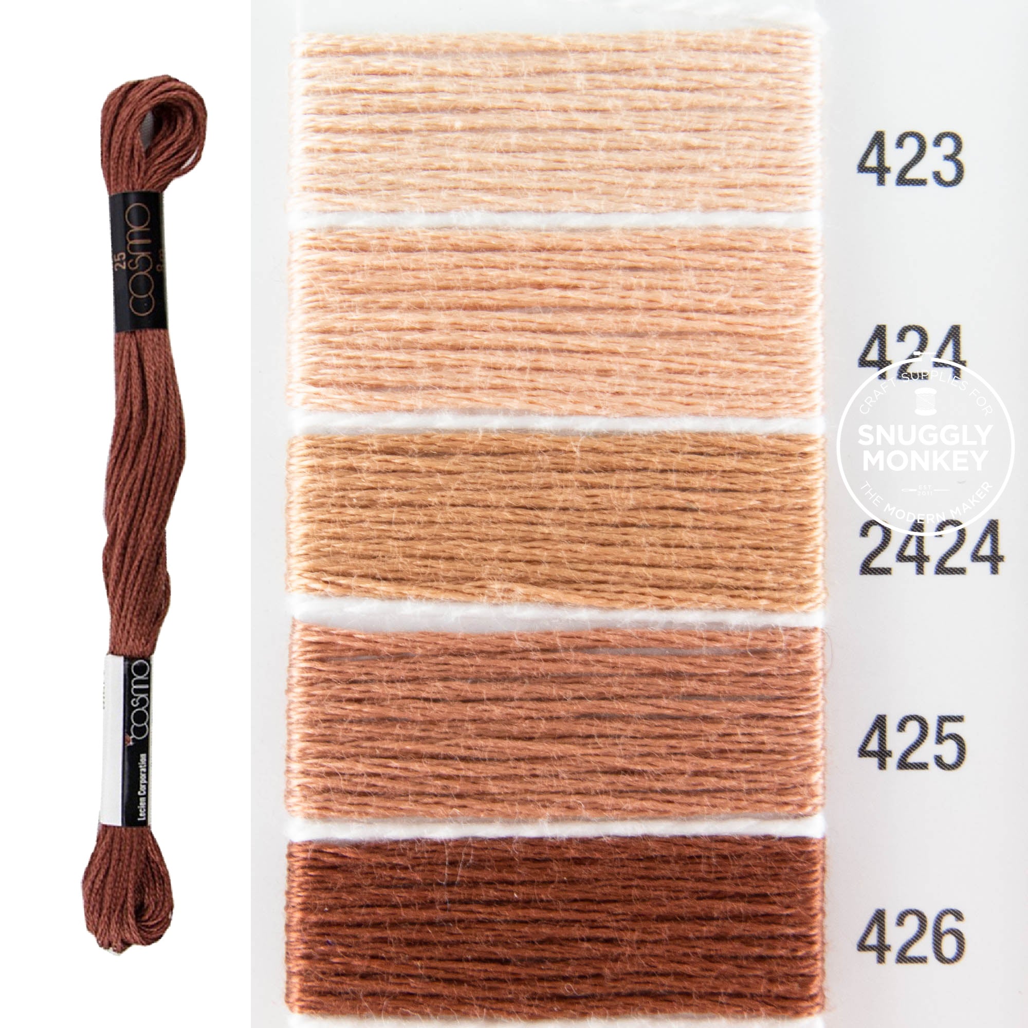 Cosmo Embroidery Floss - Brown (No. 1000-312) – Snuggly Monkey