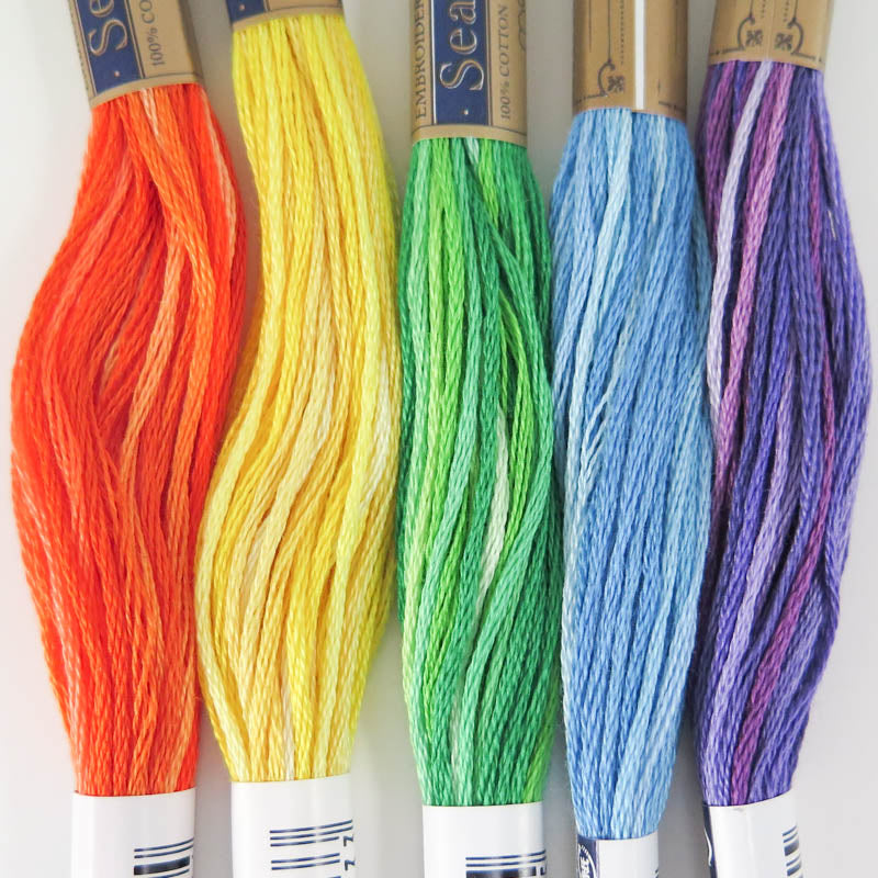 Cosmo Seasons Variegated Embroidery Floss Set - 8000s Rainbow