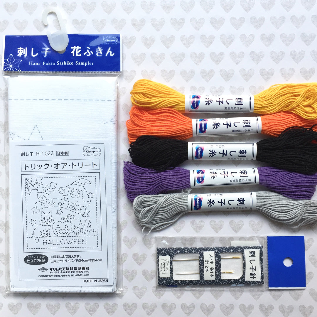 Sashiko World - Mexico - Sampler Kit with Needle & Thread - Pansy