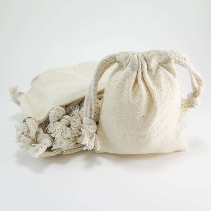 Large Cotton Muslin Bags - 5 by 8 inch Drawstring Cotton Pouches – Snuggly  Monkey