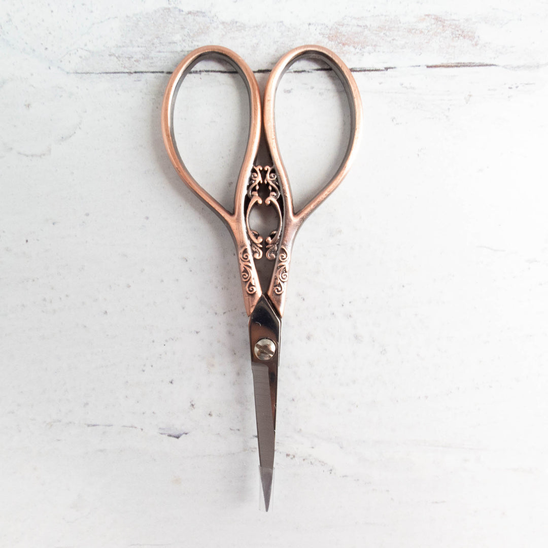 Mini Antique Copper Embroidery Scissors – Snuggly Monkey