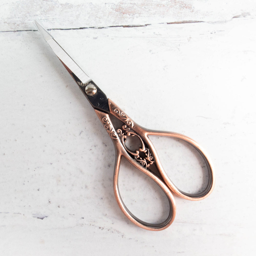 Mini Antique Copper Embroidery Scissors – Snuggly Monkey