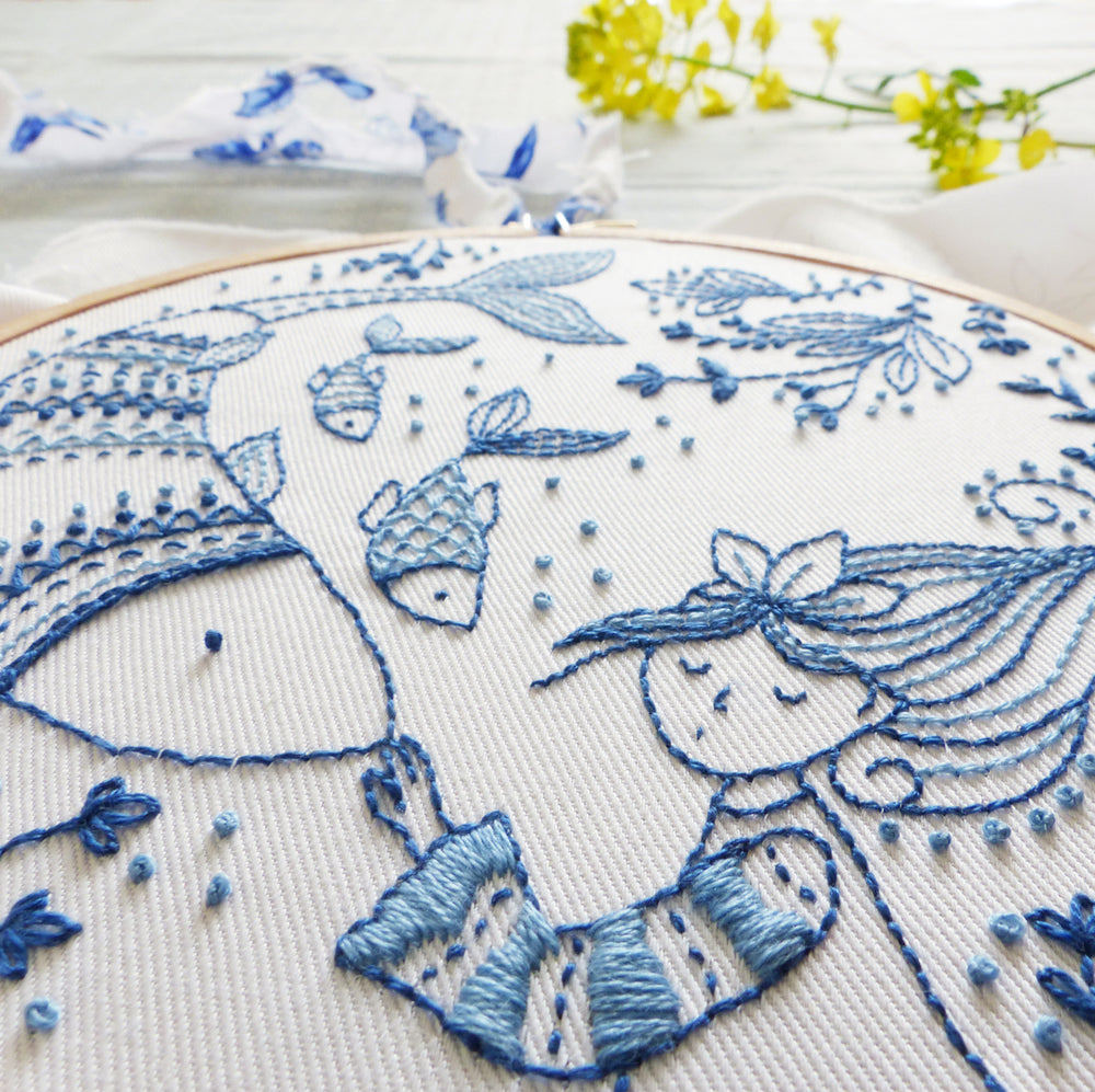 Girl and a Whale Embroidery Kit – Snuggly Monkey