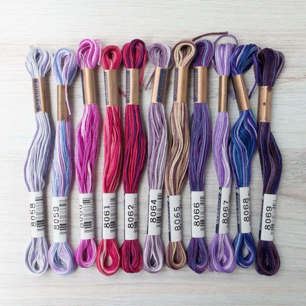 Cosmo Seasons Variegated Embroidery Floss Set - 8000s Rainbow