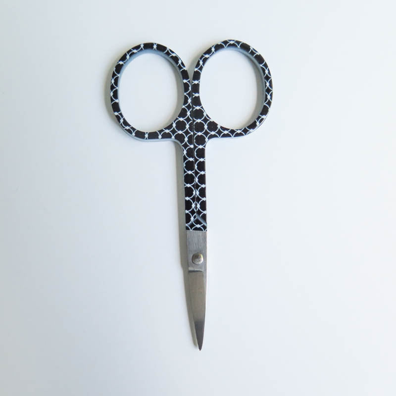 Patterned Embroidery Scissors - Zebra Black + White - Stitched Modern