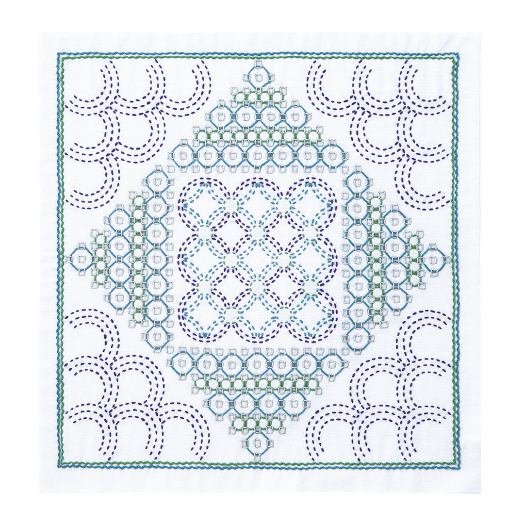 Sashiko Stencils, Traditional Collection: 9 Embroidery Designs 3” x 5”,  Accurate Stitches & Spacing Every Time
