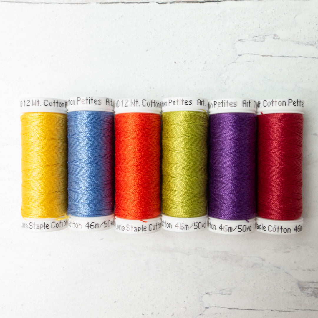 Sulky Sampler 12wt Cotton Petites 6-pkg-bright Colors Assortment