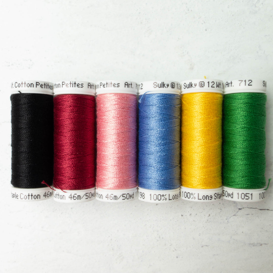 Sulky Cotton ROSEWOOD, Sulky 12 WT Cotton Thread, Machine & Hand Embroidery  Heavy Cotton Thread, Variety Pack of Cotton Embroidery Thread 11 