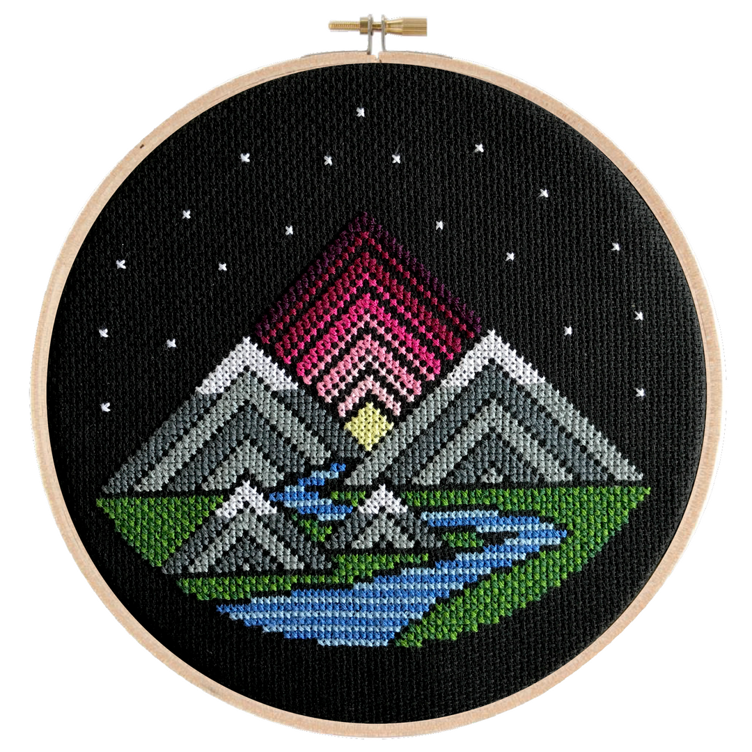 Mountain Peaks Embroidery Starter Kit For Beginners Cross - Temu