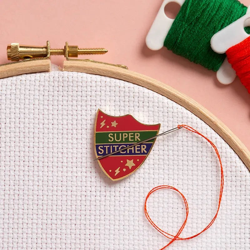 I Stitch Past My Bedtime Magnetic Enamel Needle Minder – Snarky