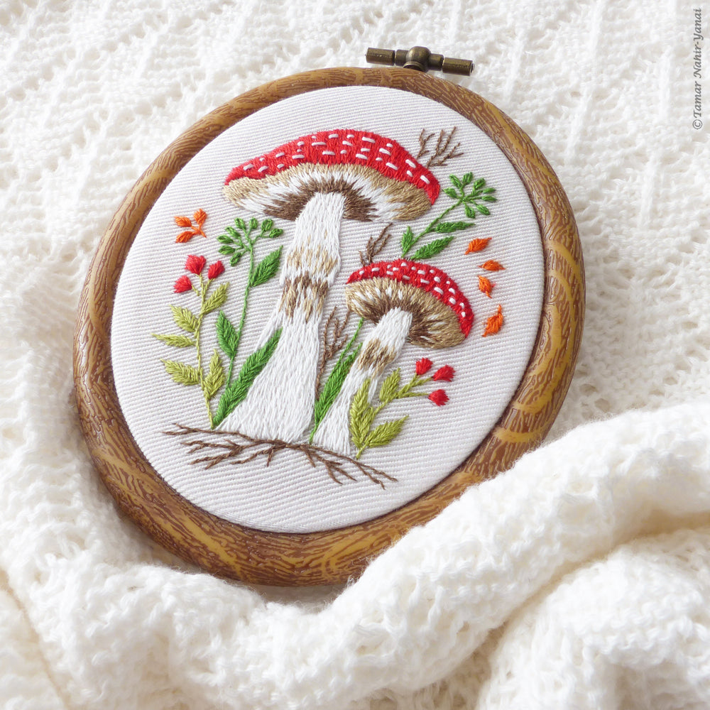 Forest Mushrooms Embroidery Kit – Snuggly Monkey