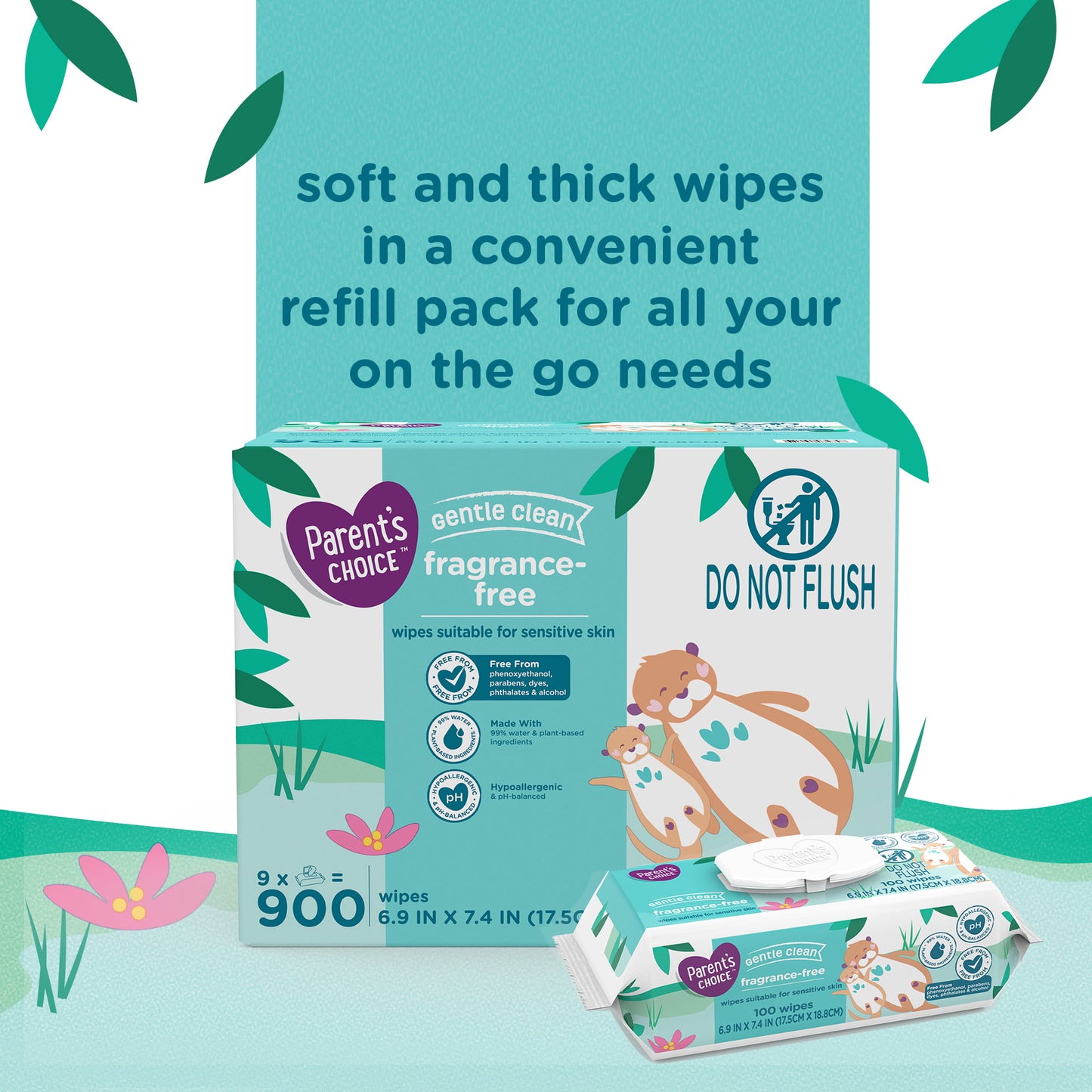 Parent's Choice Fragrance Free Baby Wipes (Choose Your Count)