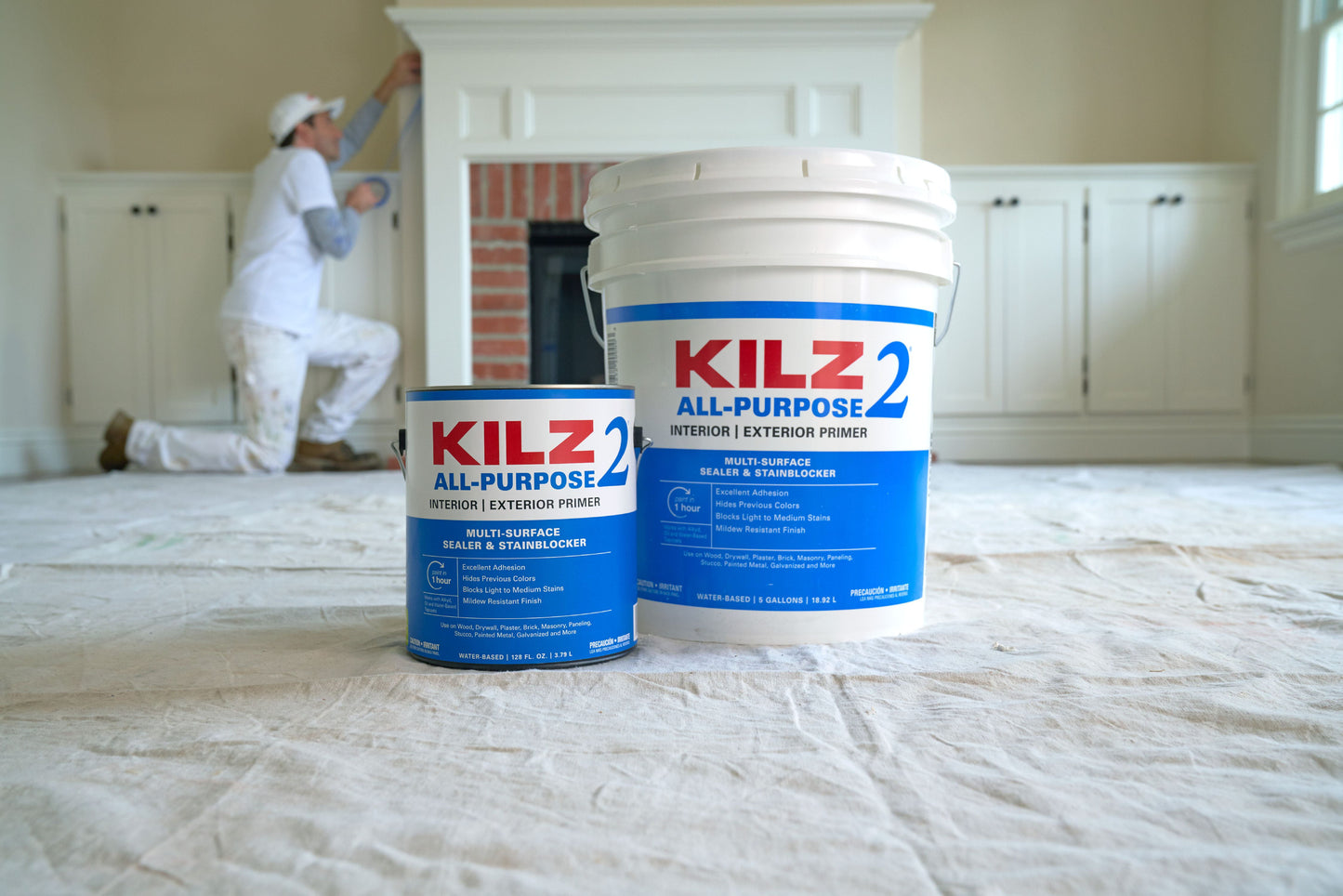 KILZ 2 All-Purpose Latex Primer, Interior/Exterior, 1 gallon