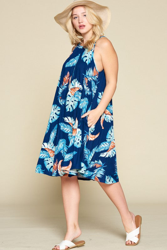 high neck swing dress old navy