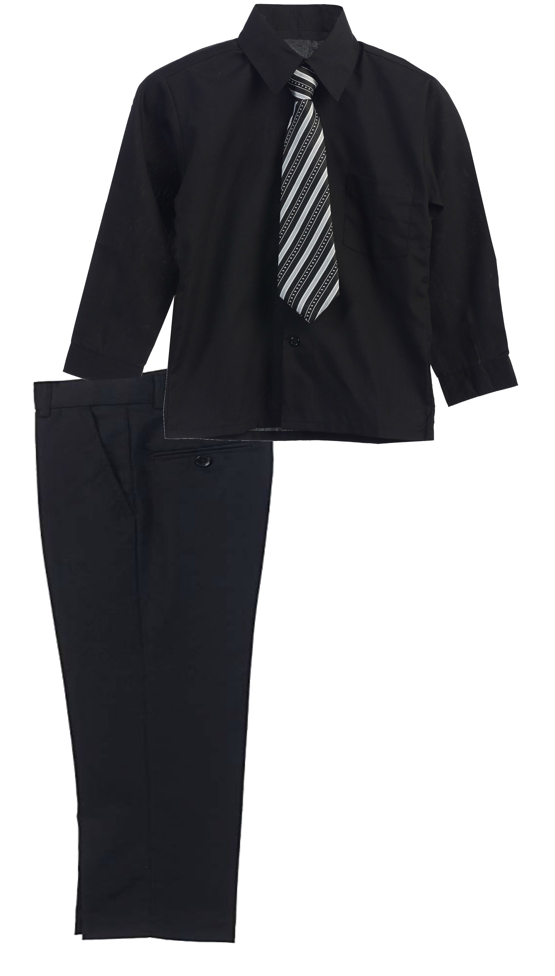 Boys Suit Black Tuxedo White Shirt Vest Sui Tie Pants - Temu