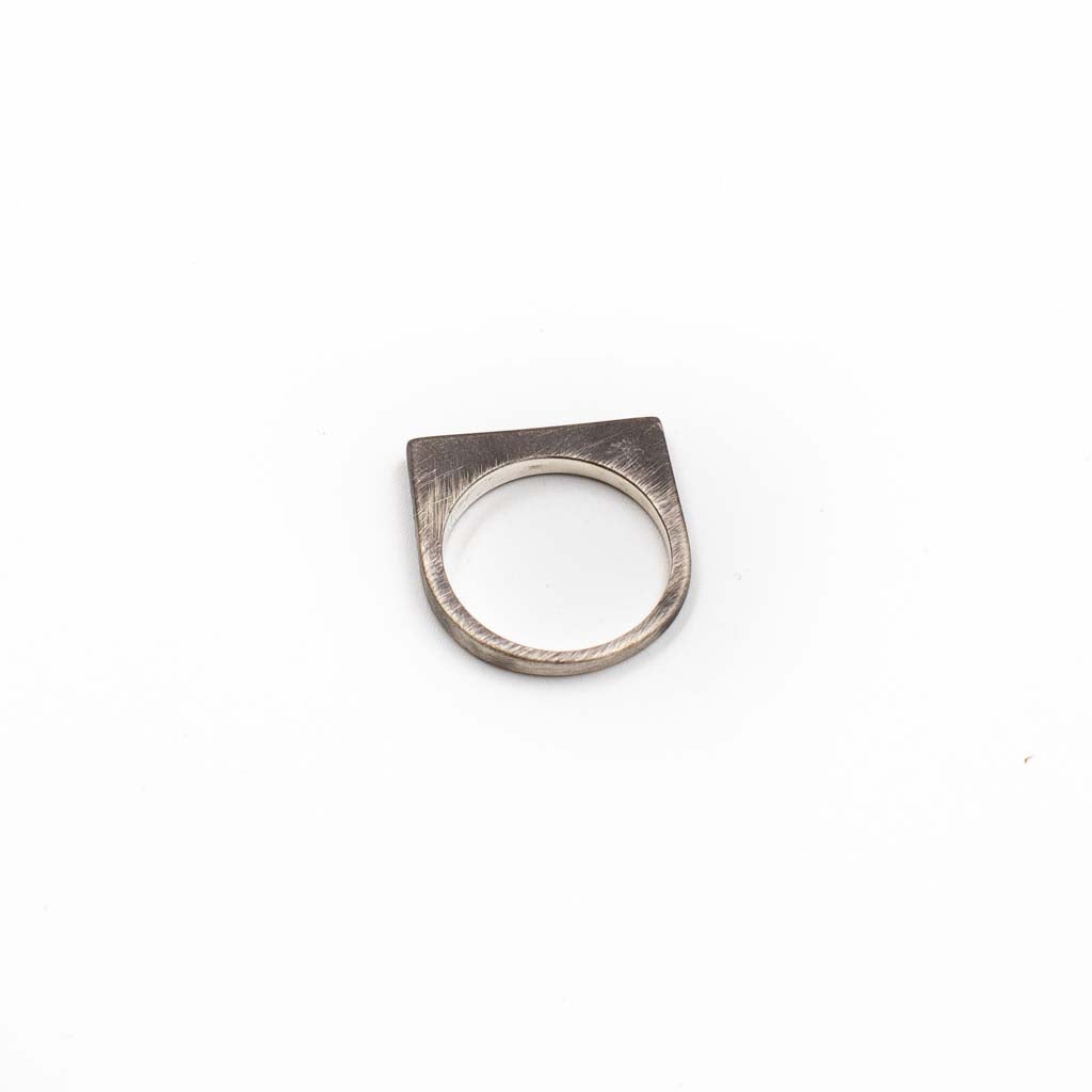 Crescent Ring Oxidized Silver by VK Designs