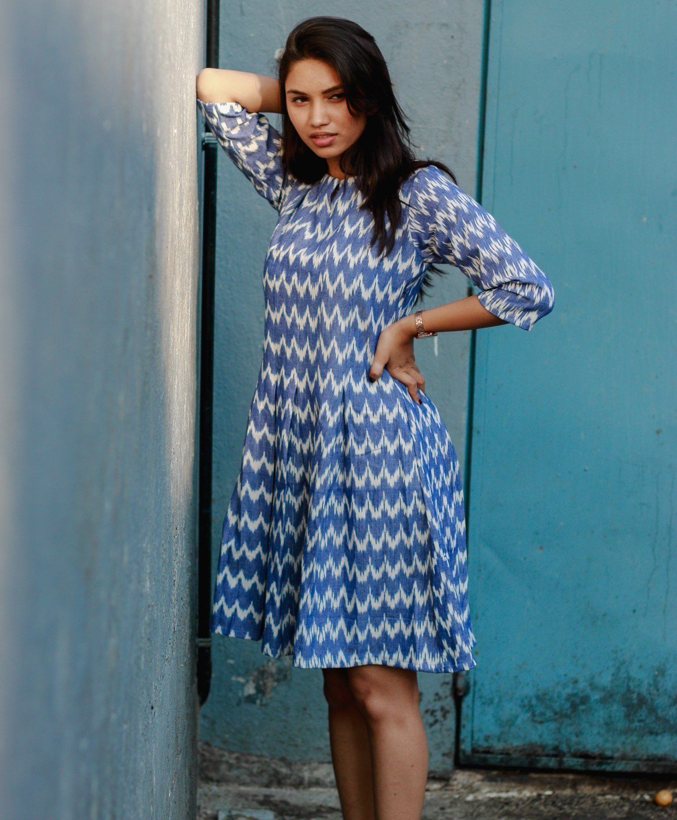 ikat cotton dress