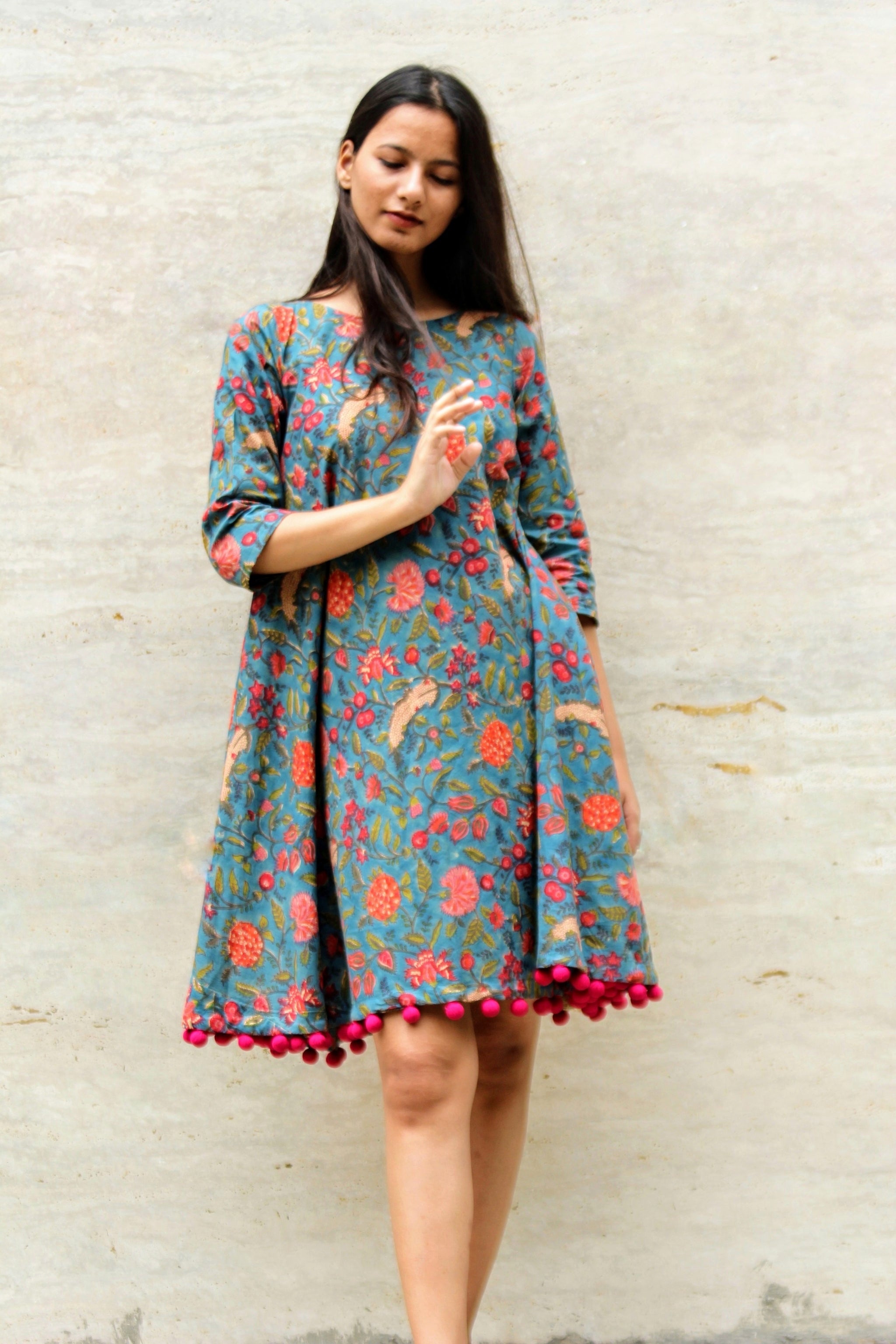 printed swing dress