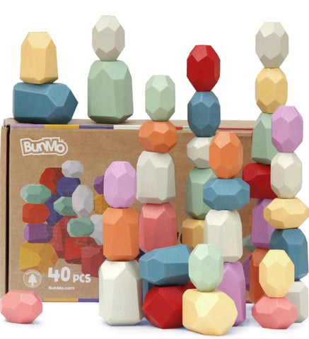 Kids Blocks Stacking Rocks Set